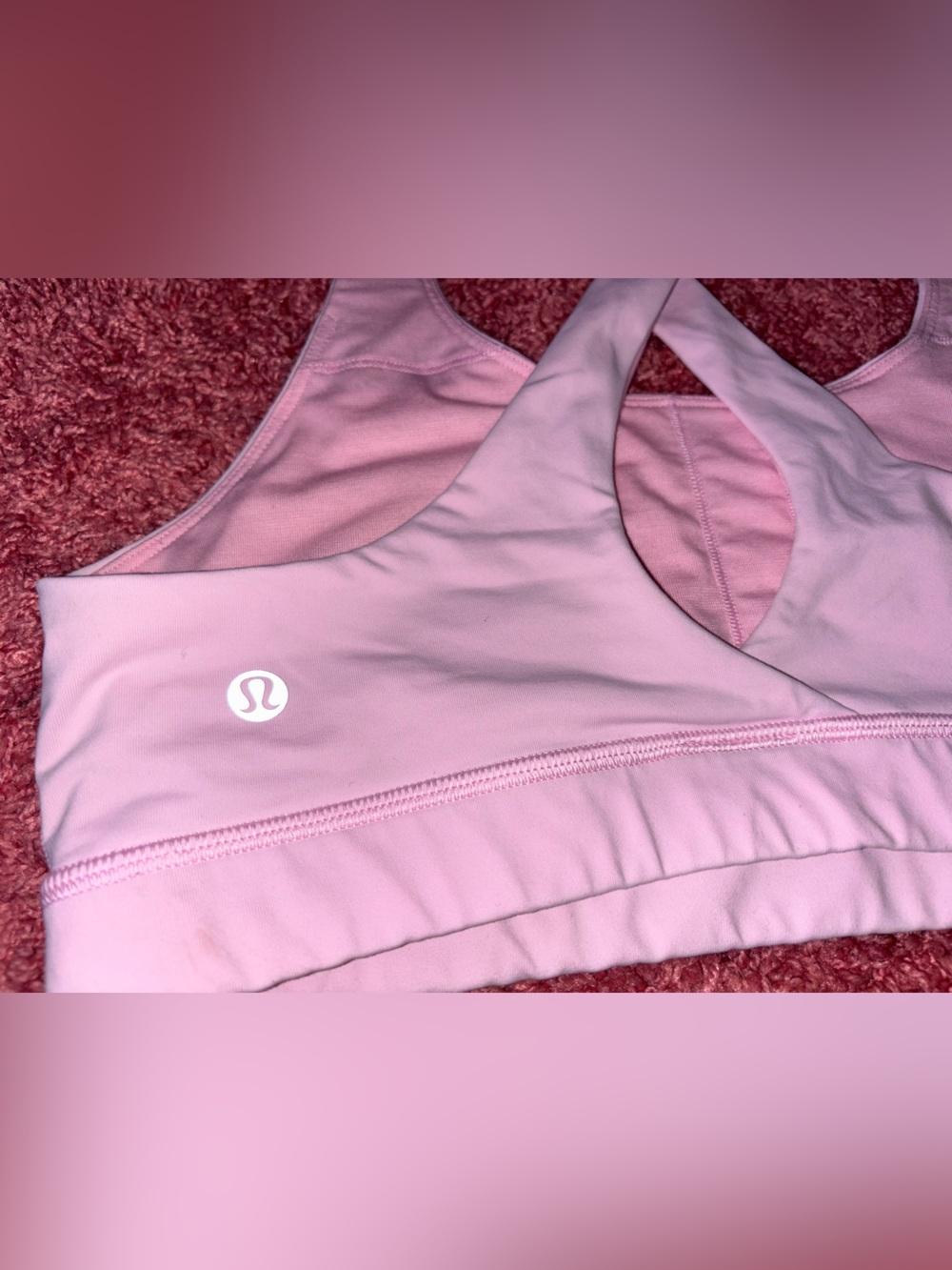 lululemon athletica Light Pink Cross-Back Sports Bra - Picture 3 of 4